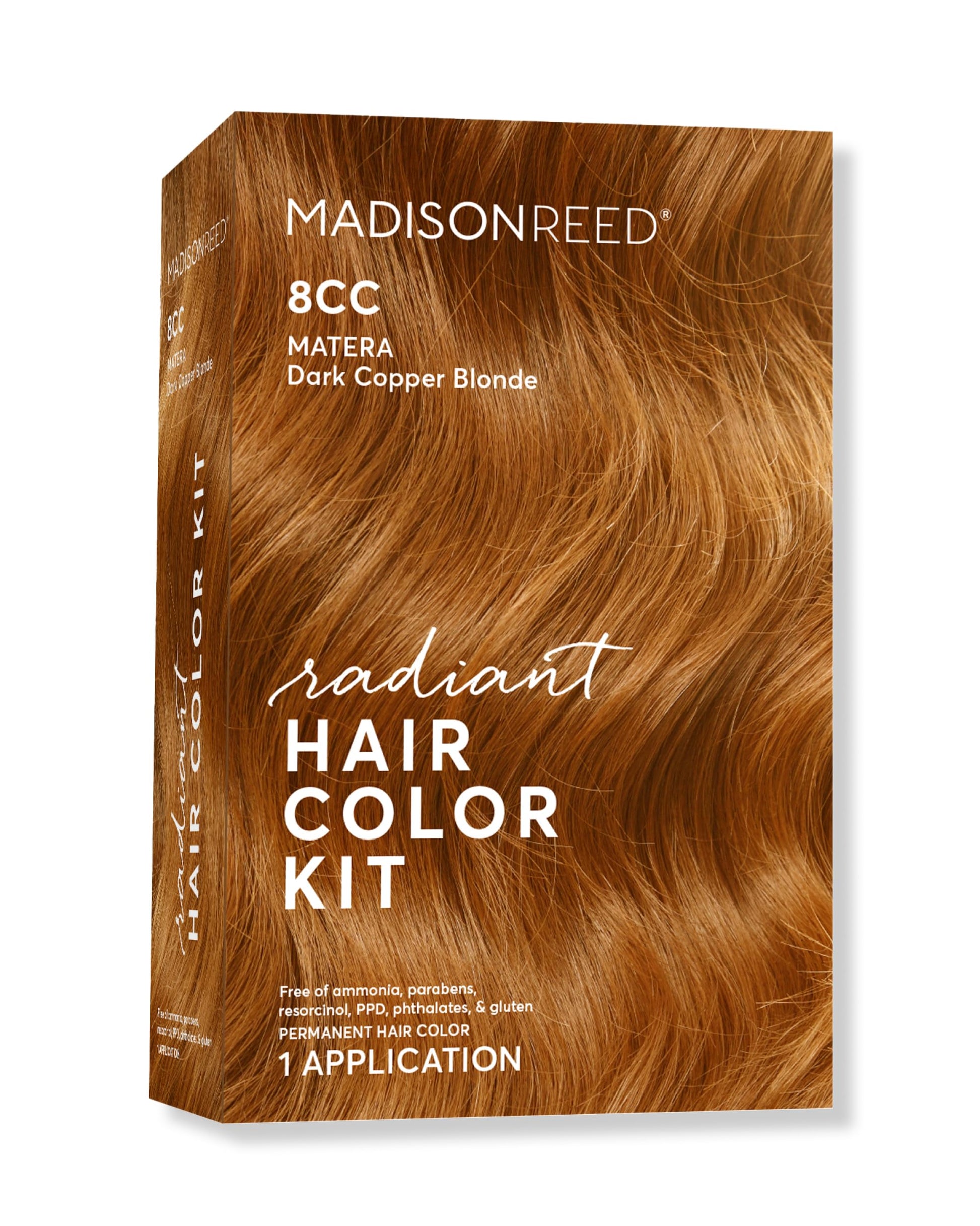 Madison Reed Radiant Hair Color Kit | 8CC Dark Copper Blonde (Matera Marigold) for 100% Gray Hair Coverage | Salon Quality Permanent Hair Dye | PPD-Free & Ammonia-Free | (Packaging May Vary) 1 Pack