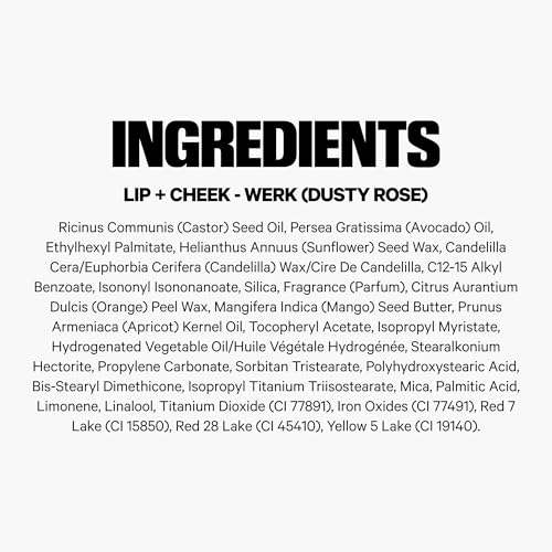 Milk Makeup Lip + Cheek Stick – Multi-Use Cream Blush + Lip Color with Mango Butter, Avocado Oil + Apricot Oil – Hydrating, Buildable, Long-Lasting, Vegan Formula – Werk, 0.21 oz