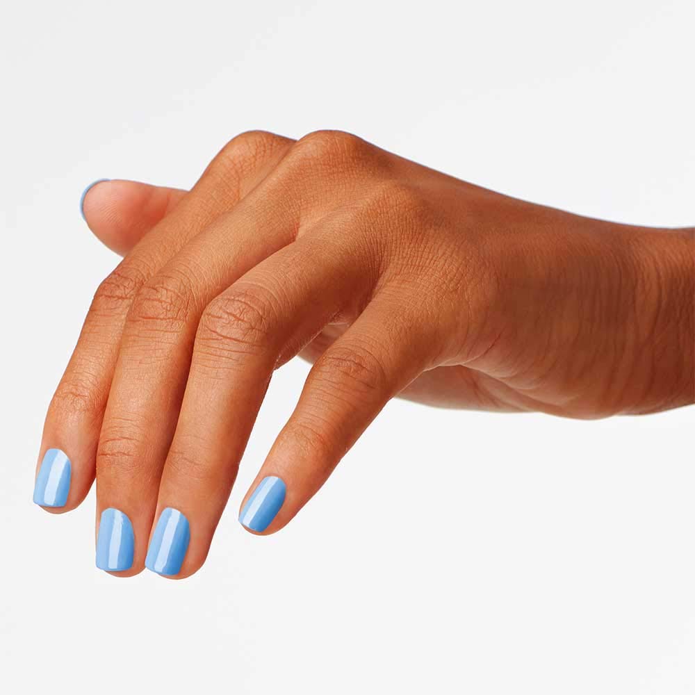 OPI Nail Lacquer Rich Girls & Po-Boys | Opaque Bright Blue Crème Chip Resistant Nail Polish | Vegan, Fast Drying, Streak Free