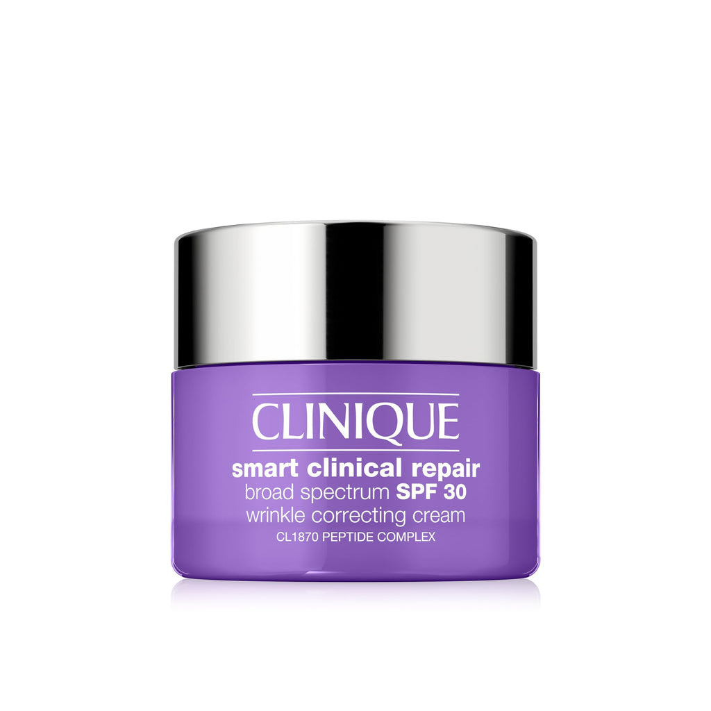 Clinique Smart Clinical Repair Broad Spectrum SPF 30 Wrinkle Correcting Cream with Peptides, Hyaluronic Acid + Glycerin | Protecting + Repairing, Mini Travel Size, 0.5 Fl Oz