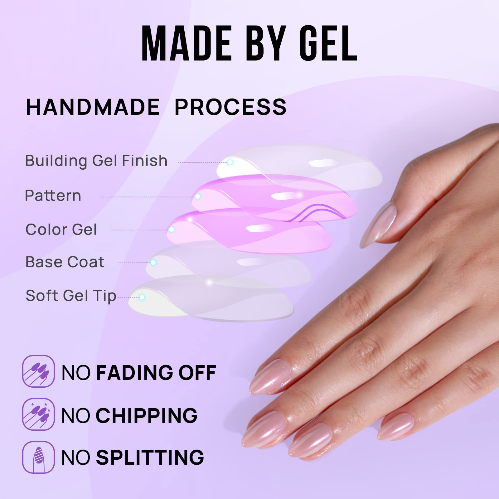 BTArtbox Press On Nails Almond - Short Nude Natural Nails Press Ons, Glue On Nails for Wedding Birthday Gift, Supremely Fit & Glossy Stick On Nails in 15 Sizes - 30 Nail Kit, Nudies
