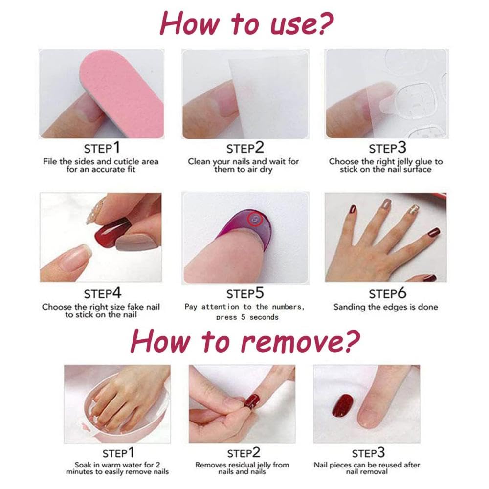 48Pcs Gradient Orange Pink French Tips Press on Toenails Water Ripple Press on Nails Long Square False Nails with Ombre Designs White Flower Fake Toes Glossy Summer Nails for Women Girls DIY Manicure