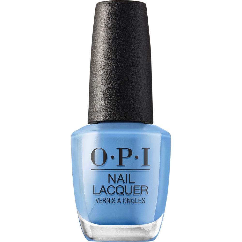 OPI Nail Lacquer Rich Girls & Po-Boys | Opaque Bright Blue Crème Chip Resistant Nail Polish | Vegan, Fast Drying, Streak Free