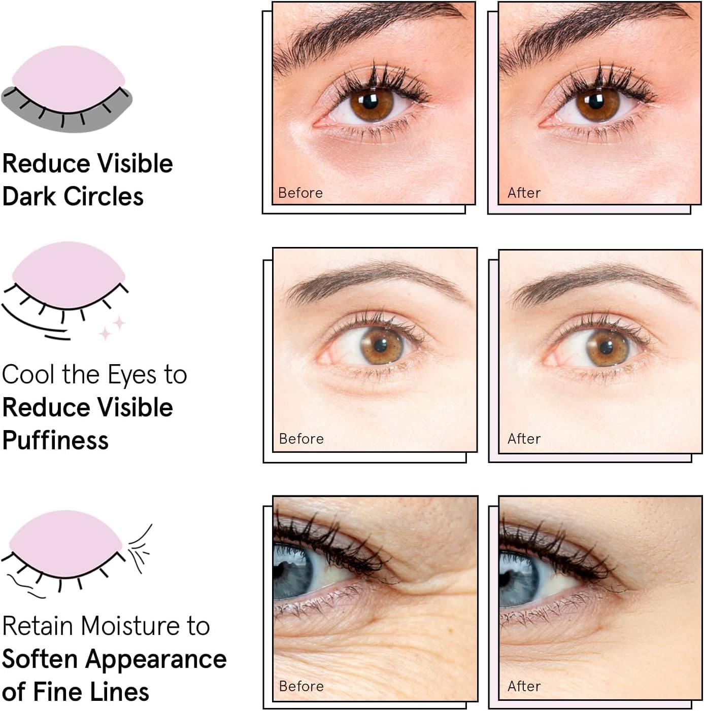 grace & stella Award Winning Under Eye Mask - Birthday Gifts For Women - Bridesmaid Gifts - Reduce Dark Circles, Puffy Eyes, Undereye Bags, Wrinkles - Under Eye Patches - Vegan (24 Pairs, Pink)