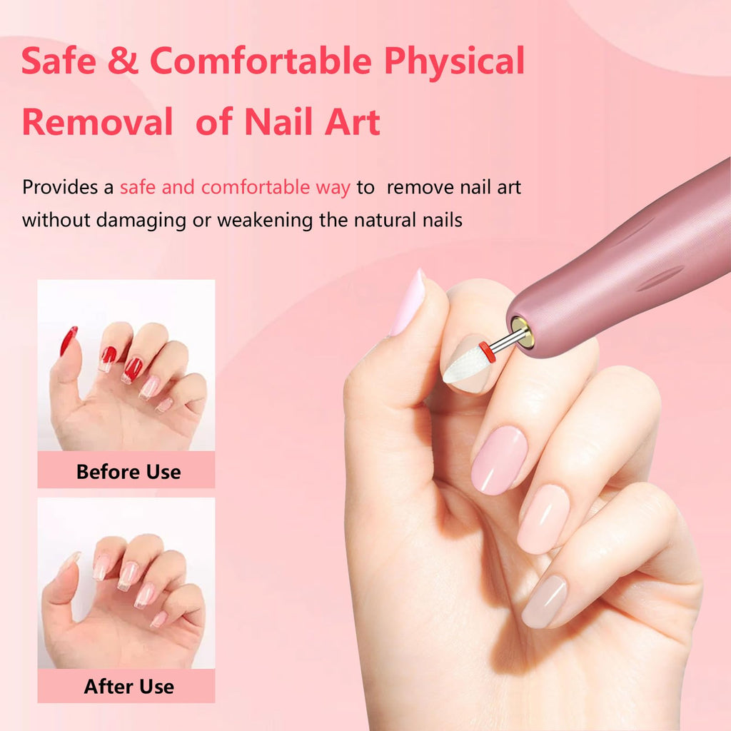 Electric Nail Drill, Professional Portable Drill Nail, 14 in 1 Acrylic Nail Drill Kit, USB Power Supply for Acrylic, Gel, Dip Powder, Manicure, Pedicure, Polishing Shape