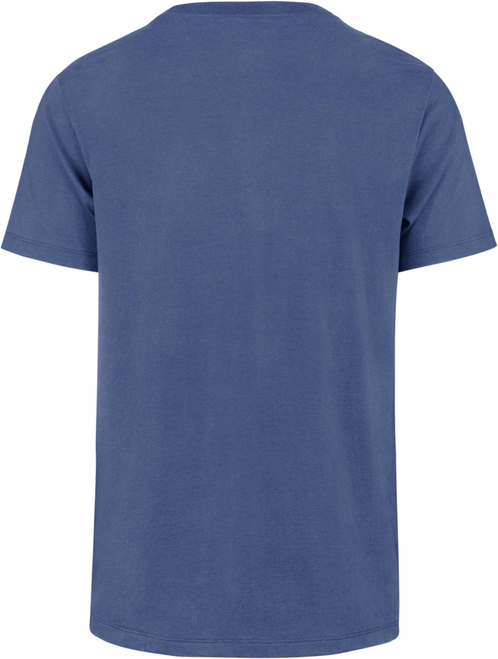 47 MLB Men's Distressed Imprint Match Team Color Primary Logo Word Mark T-Shirt (Chicago Cubs Blue, Small)