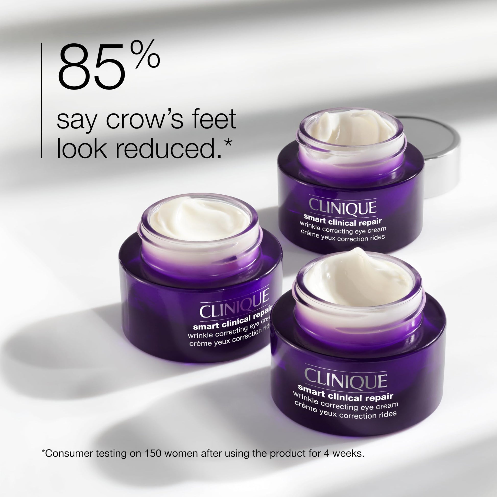 Clinique Smart Clinical Repair Wrinkle Correcting Eye Cream With Hyaluronic Acid + Peptides | Anti-Aging, Hydrating + Depuffing, 1 Ounce