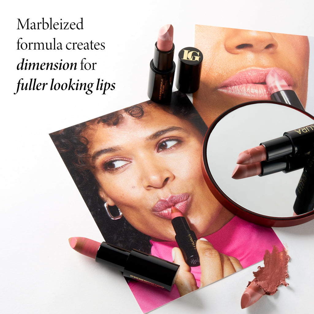 LAURA GELLER NEW YORK Italian Marble Sheer Lipstick, Berry Vanilla - Hydrating & Lightweight - Vitamin E & Caster Seed Oil - Cream Finish