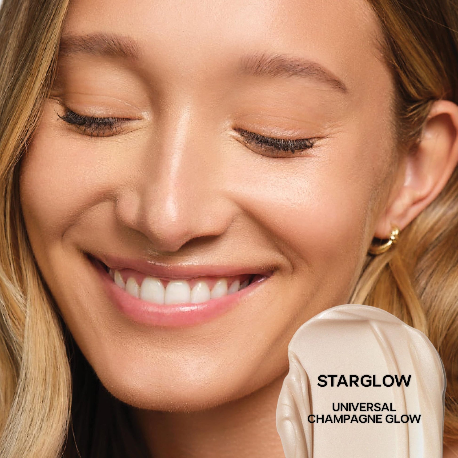 Saie Mini Glowy Super Gel Lightweight Illuminator - Luminizer + Makeup Primer for Glowing Skin - Enriched with Vitamin C + Hydrating Squalane Oil - Starglow (0.5 oz)