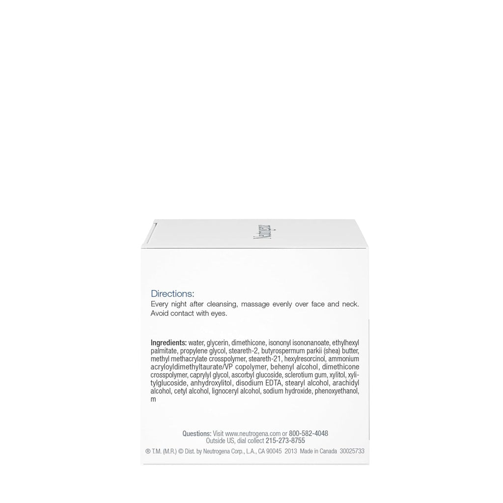 Neutrogena Triple Age Repair Night Cream, 1.7oz Jar, Anti-Aging Face Cream, Face Moisturizer For Women & Men, Hydrating Night Face Moisturizer for Even Skin Tone & Firming, Vitamin C