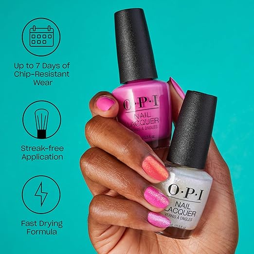 OPI Nail Lacquer Nail Polish | Sheer Light Nude Pink Crème Chip Resistant Nail Polish | Vegan, Fast Drying, Streak Free