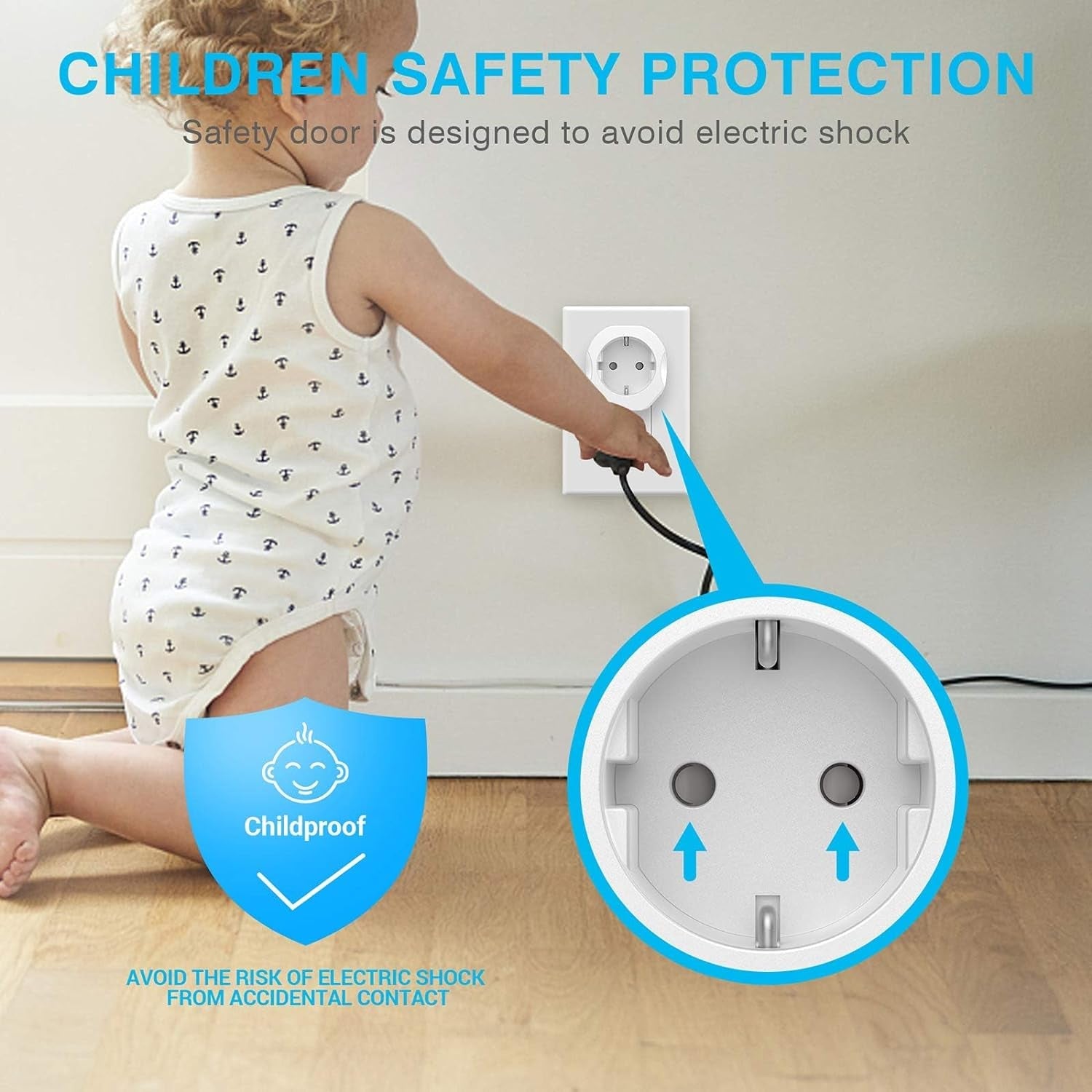 1 Pack European to US Plug Adapter, EU to US Adapter, Europe to USA Travel Converter for Most of EU Spain France Type C E F Plugs to America - SkinNails&Makeup