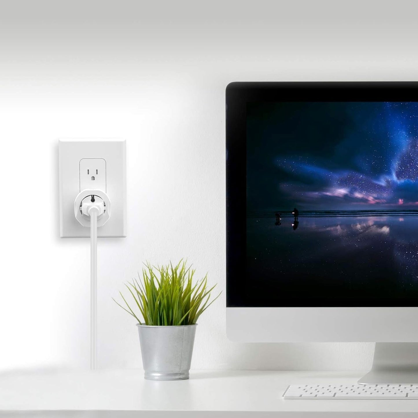 1 Pack European to US Plug Adapter, EU to US Adapter, Europe to USA Travel Converter for Most of EU Spain France Type C E F Plugs to America - SkinNails&Makeup