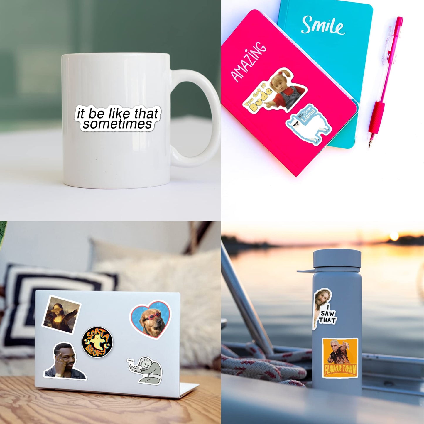 306pcs Funny Meme Vinyl Stickers Pack, Large Bulk Sticker for Laptop, Phone, Water Bottles, Computer Cars... Vine Sticker Decal DIY Décor for Bumper Accesory - SkinNails&Makeup