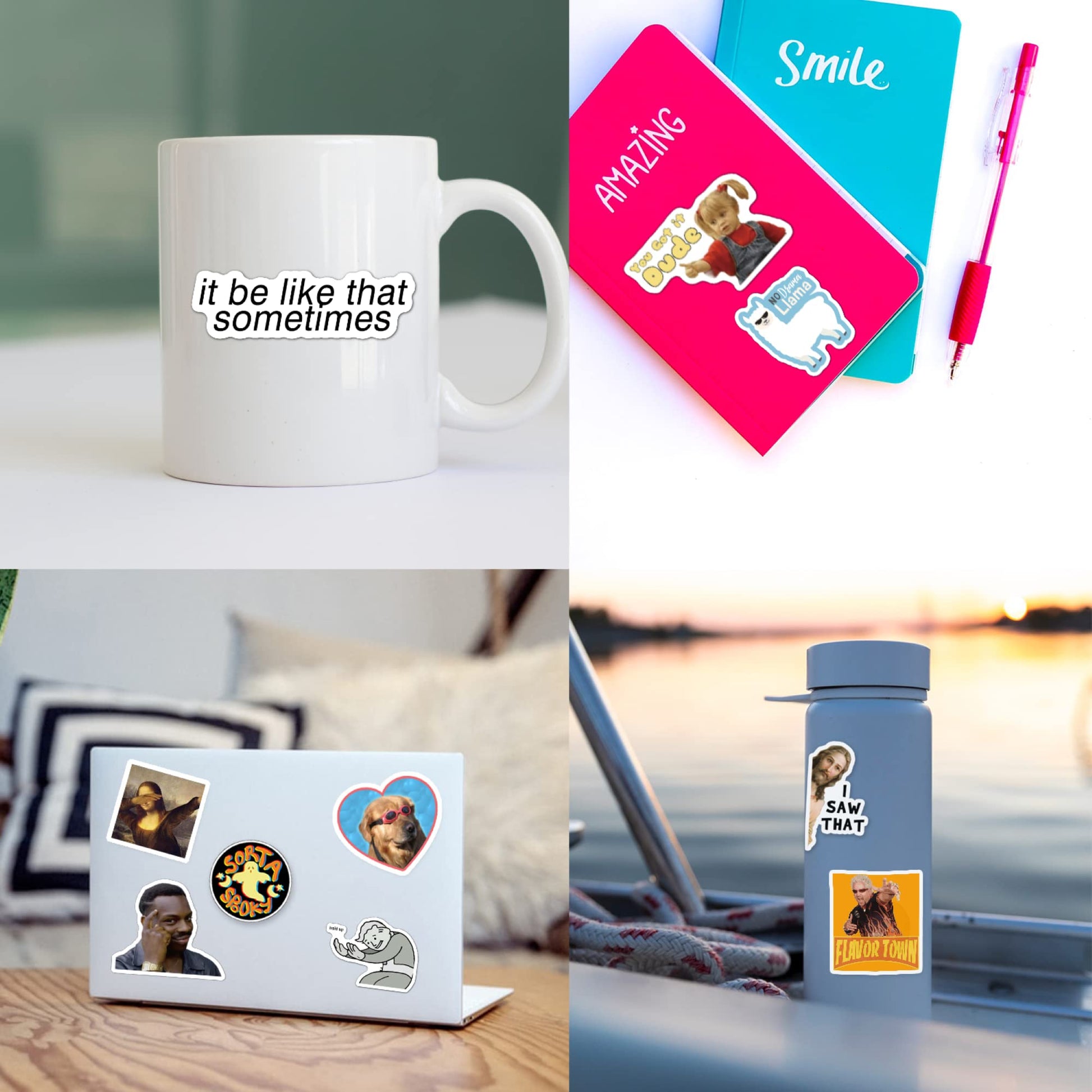 306pcs Funny Meme Vinyl Stickers Pack, Large Bulk Sticker for Laptop, Phone, Water Bottles, Computer Cars... Vine Sticker Decal DIY Décor for Bumper Accesory - SkinNails&Makeup