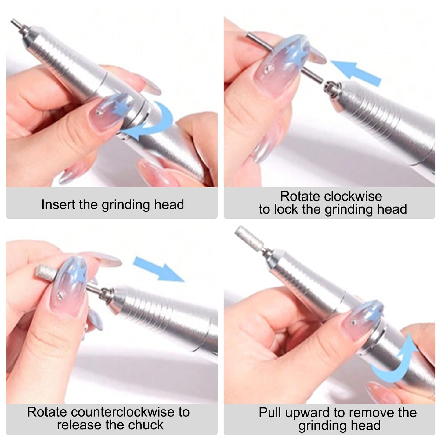45000RPM Electric Nail File Drill Professional Kit, Drill Machine Manicure Pedicure Polishing Acrylic Gel Nail Grinder for Salon, Home Use - SkinNails&Makeup