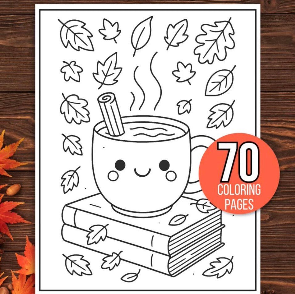 70 Fall Coloring Pages Bundle: for Kids, Toddlers, Preschoolers, Kindergarten (High Resolution - Instant Download) - My Store