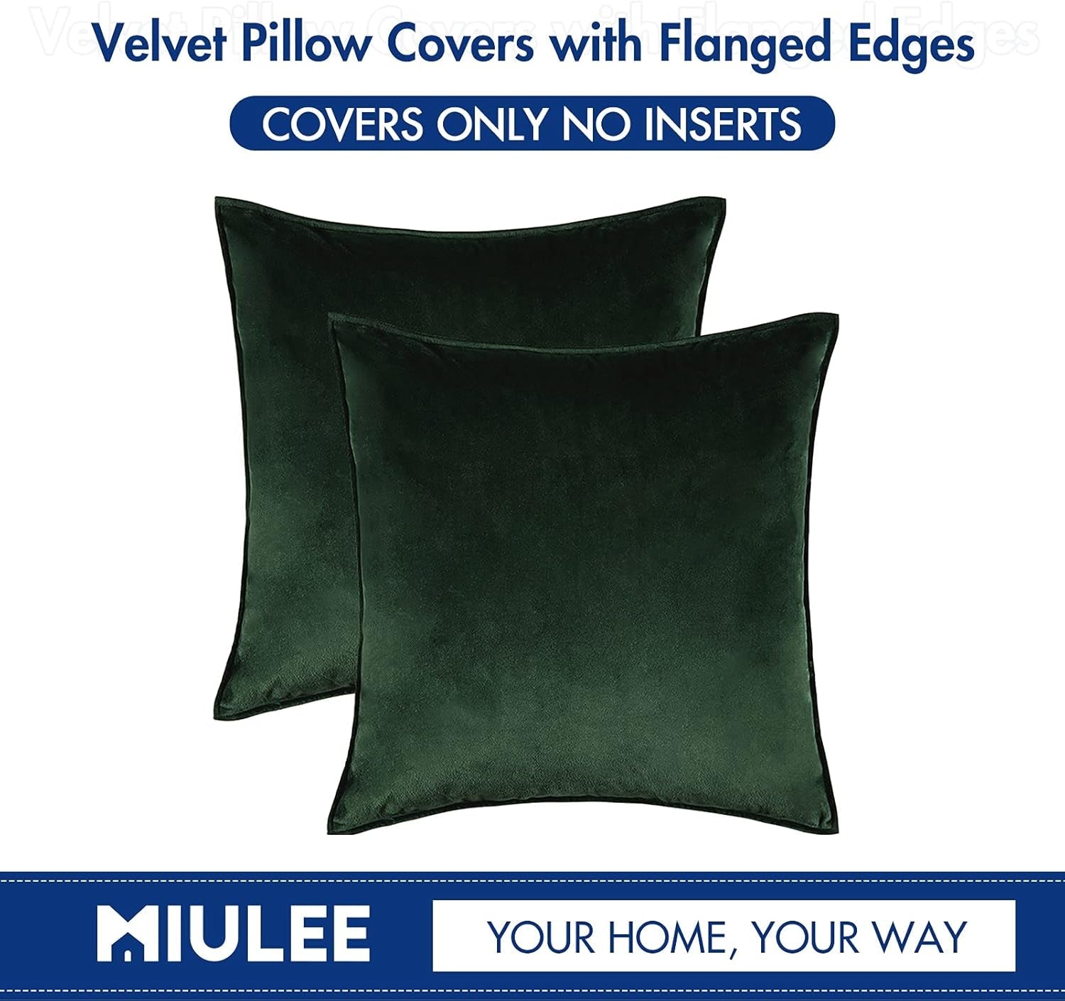 Army Green Velvet Throw Pillow Covers 20X20 Soft Decorative Solid Square Cushion Cases Pack of 2 Modern Luxury Home Decor for Couch, Sofa, Bedroom - SkinNails&Makeup