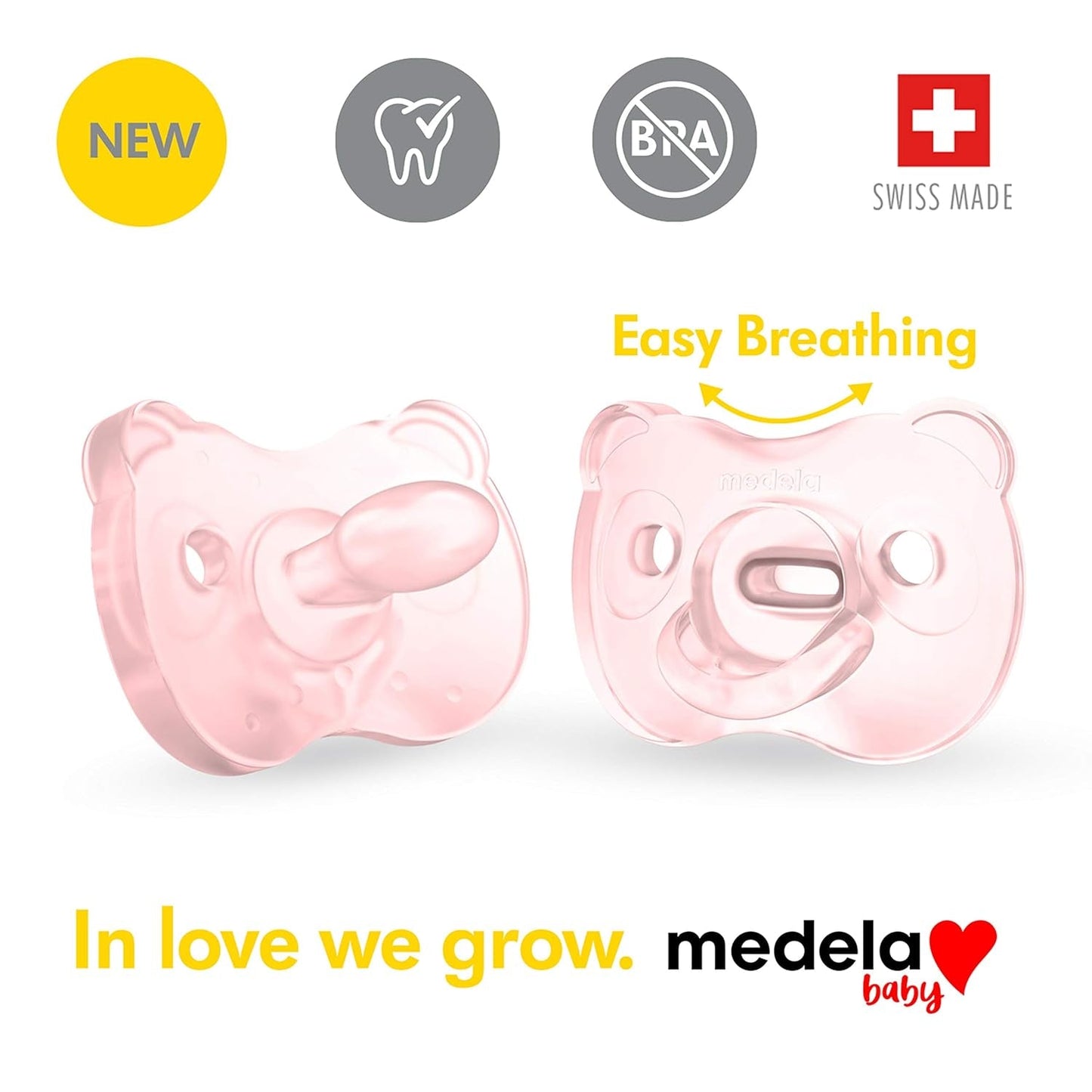 Baby Pacifier | 6 - 18 Months | Includes Sterilizing Case | 2 - Count | Soft Silicone | Bpa - Free | Supports Natural Suckling | Pink - SkinNails&Makeup