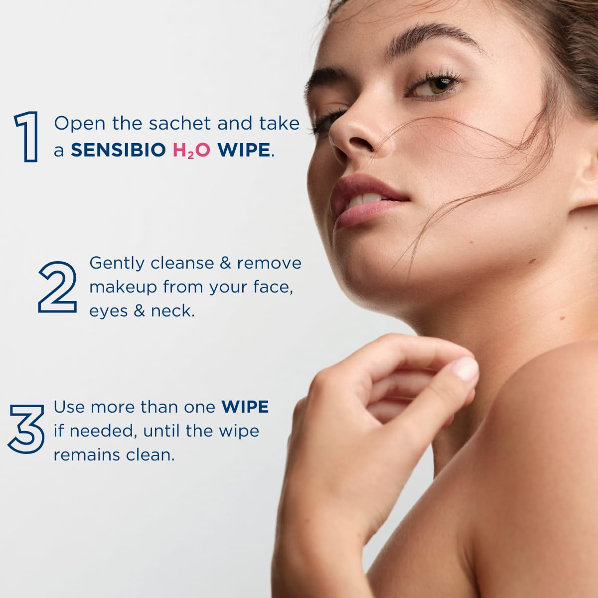 Bioderma Sensibio H2O Makeup Wipes, Cleansing and Makeup Removing, Skin Soothing for Sensitive Skin, 25 Wipes - SkinNails&Makeup