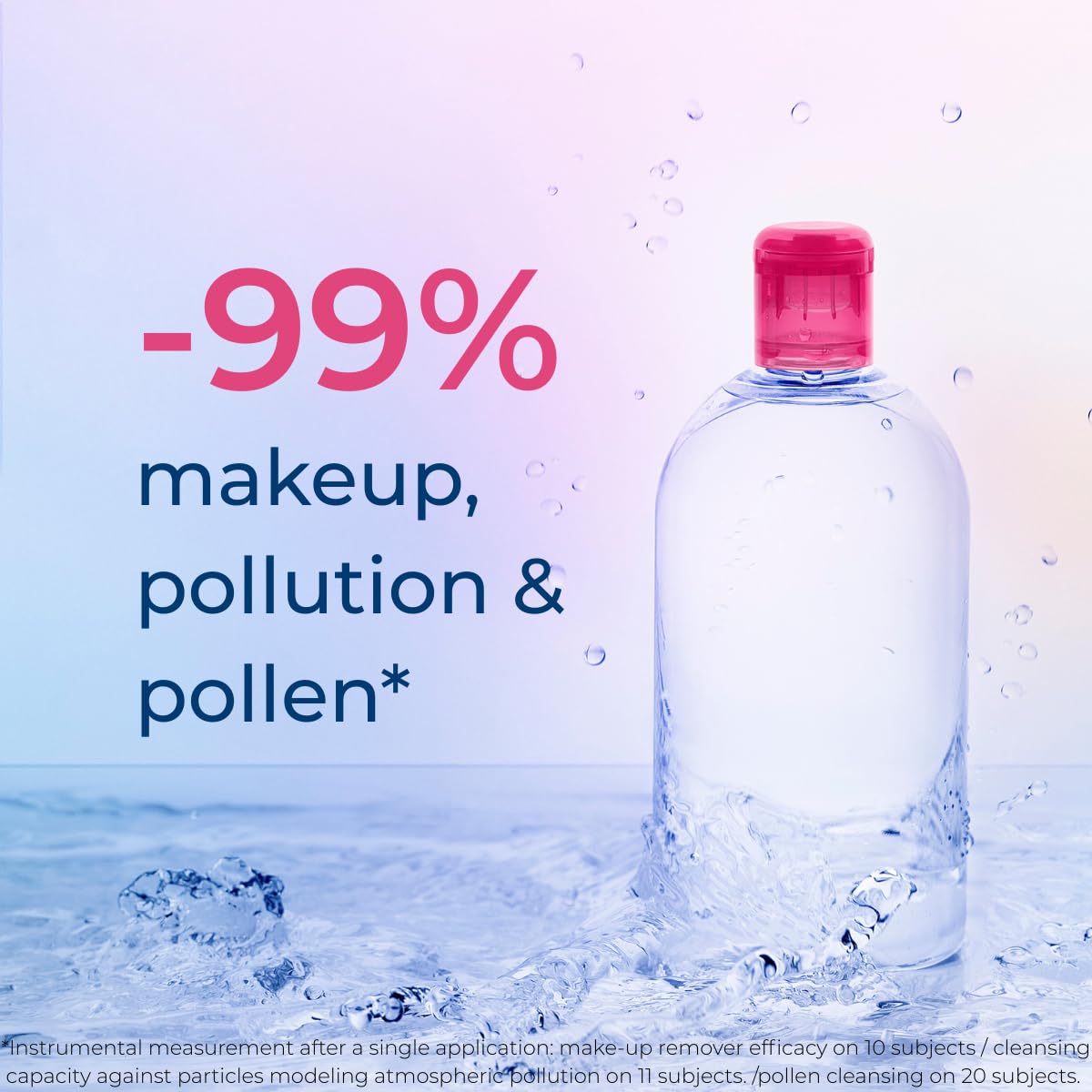 Bioderma Sensibio H2O Micellar Water, Makeup Remover Cleanser, Gentle for Skin, Fragrance - Free & Alcohol - Free, Gentle Face Cleanser for Sensitive Skin, 16.9 Fl Oz - SkinNails&Makeup