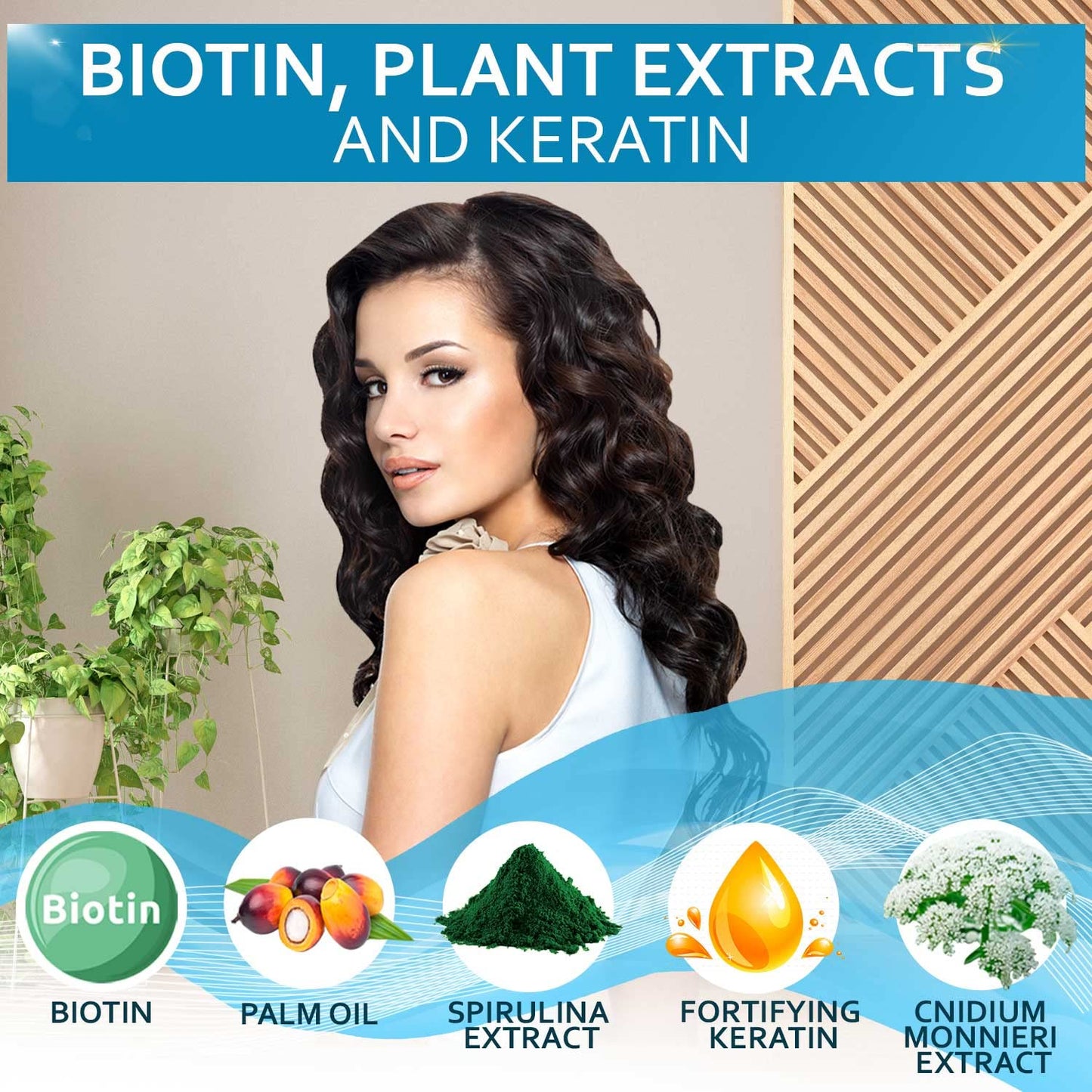 Biotin Shampoo and Conditioner Set - Sulfate and Paraben Free Treatment for Men and Women - Hair Thickening Volumizing Products to Help Boost Thinning Hair with Added Keratin - SkinNails&Makeup