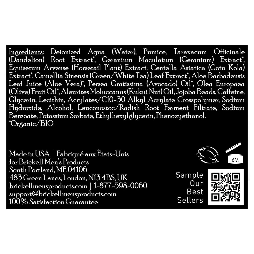 Brickell Men's Renewing Face Scrub for Men, Natural and Organic Deep Exfoliating Facial Scrub Formulated with Jojoba Beads, Coffee Extract and Pumice, 4 Ounce, Scented - SkinNails&Makeup