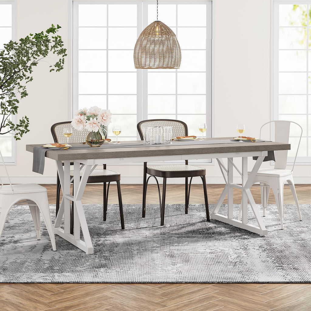 Bring Rustic Charm Home – Shop the Tribesigns Farmhouse Dining Table for 6 People Before It’s Gone! - My Store