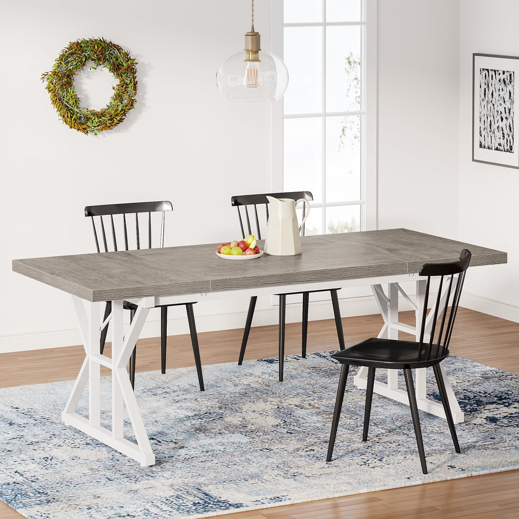 Bring Rustic Charm Home – Shop the Tribesigns Farmhouse Dining Table for 6 People Before It’s Gone! - My Store