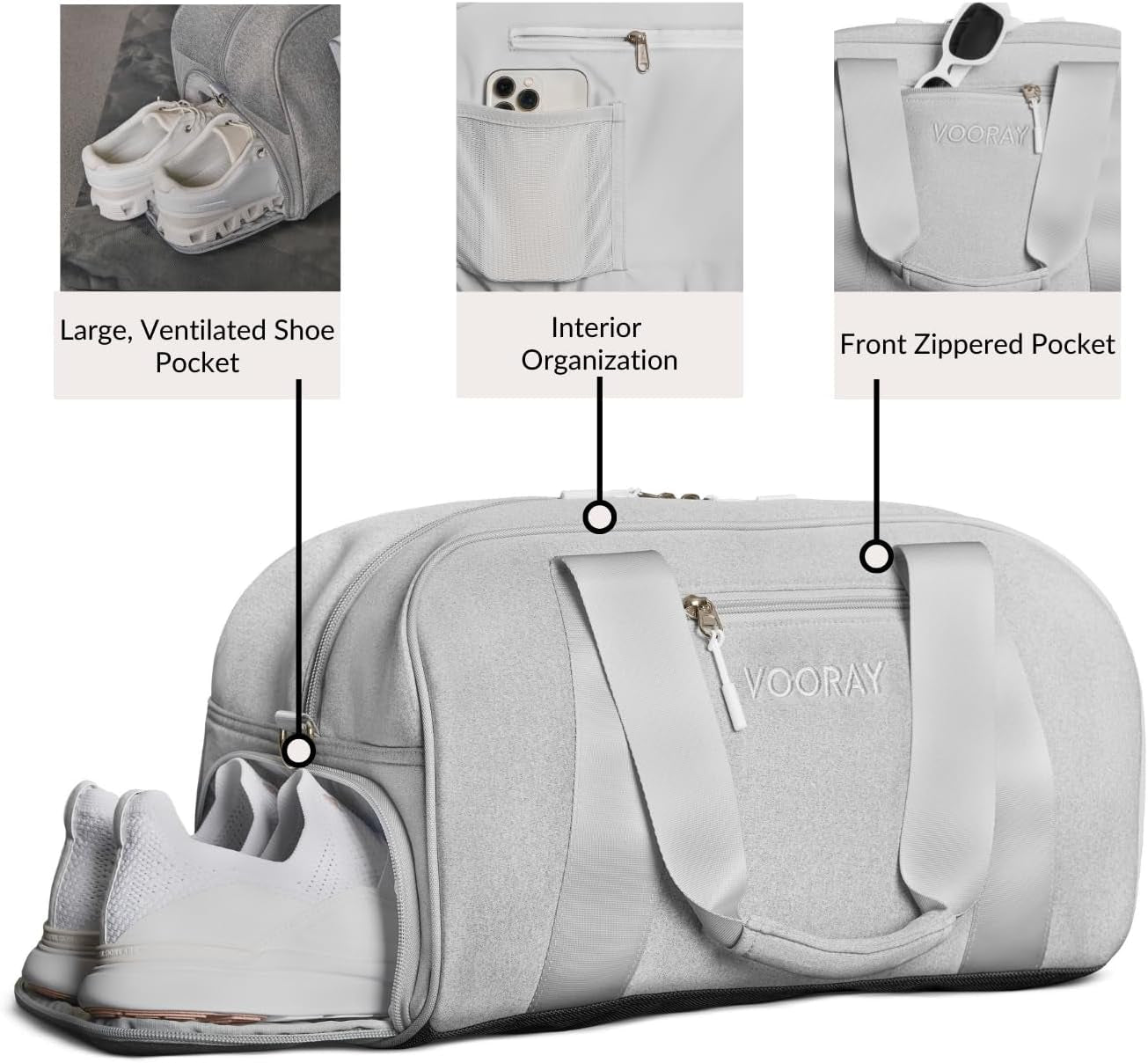 Burner Gym Duffel Bag, Gym Bag for Women and Men with Shoe Compartment, Weekender, Overnight & Travel Duffel for Sports and Workout - SkinNails&Makeup