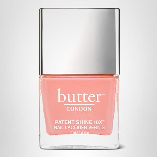 butter LONDON Patent Shine 10X Nail Lacquer, Helps Protect & Strengthen Nails, Gel - Like Finish & Chip - Resistant, 10 - Free Formula, Vegan, Cruelty & Paraben Free, Hottie Tottie - SkinNails&Makeup