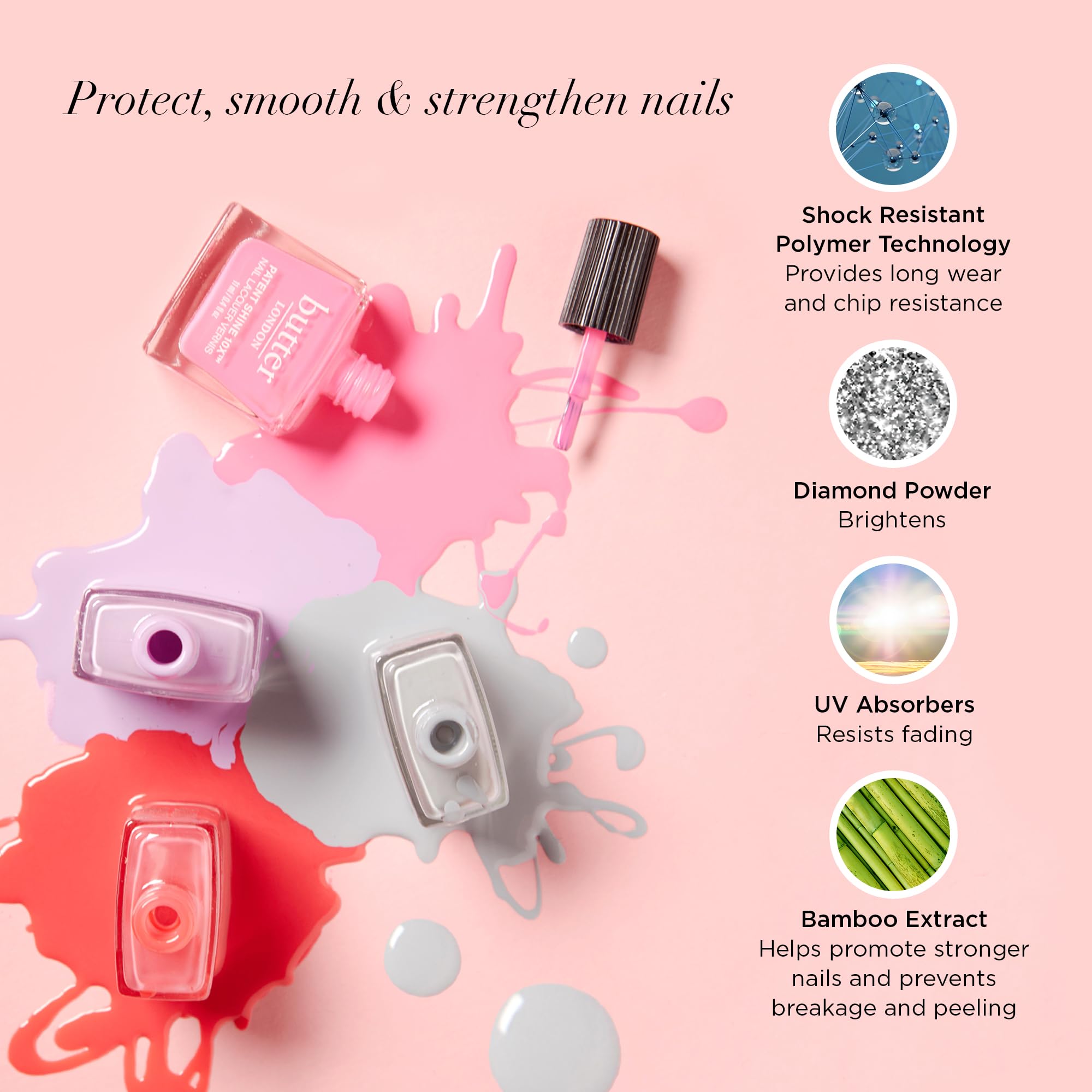 butter LONDON Patent Shine 10X Nail Lacquer, Helps Protect & Strengthen Nails, Gel - Like Finish & Chip - Resistant, 10 - Free Formula, Vegan, Cruelty & Paraben Free, Hottie Tottie - SkinNails&Makeup