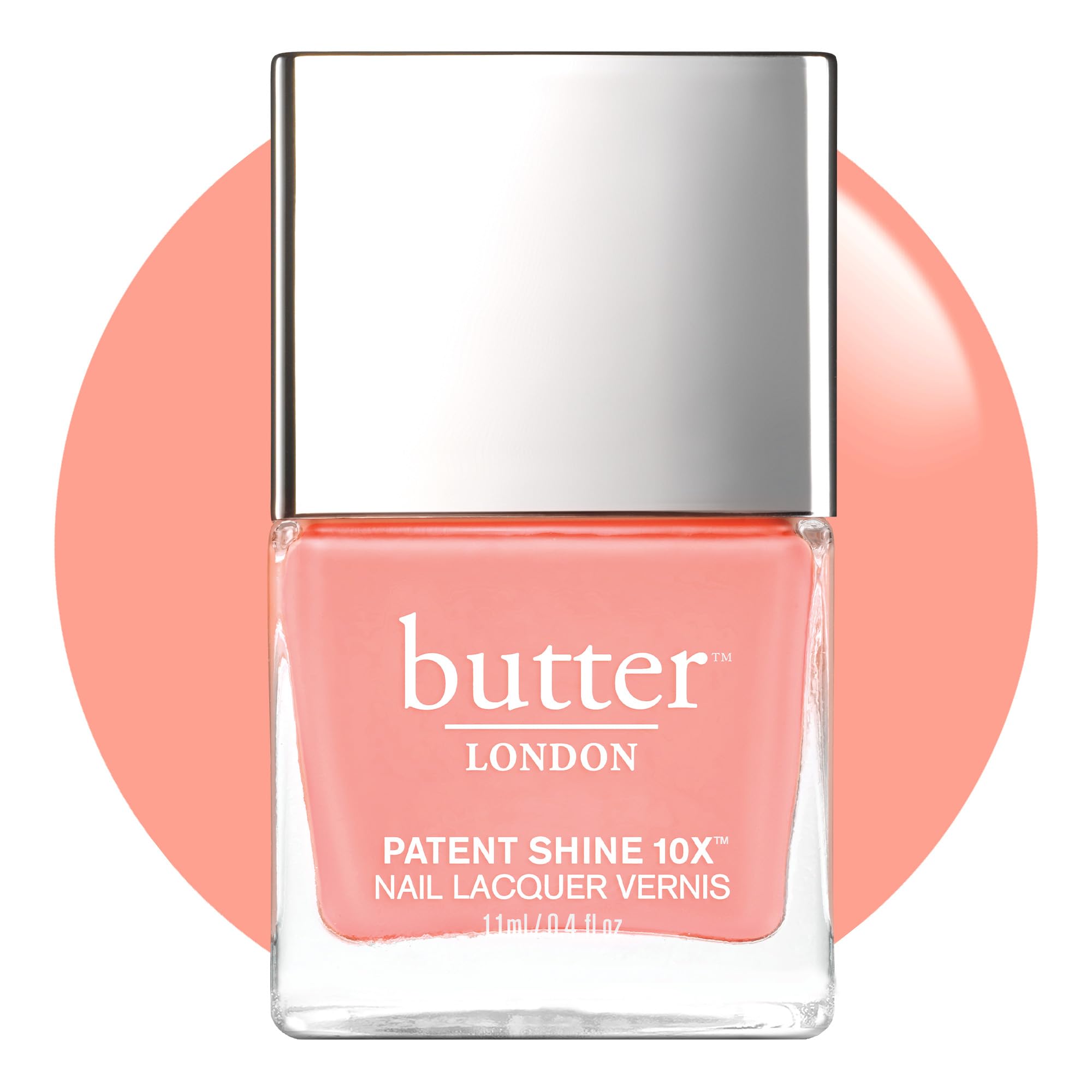 butter LONDON Patent Shine 10X Nail Lacquer, Helps Protect & Strengthen Nails, Gel - Like Finish & Chip - Resistant, 10 - Free Formula, Vegan, Cruelty & Paraben Free, Hottie Tottie - SkinNails&Makeup