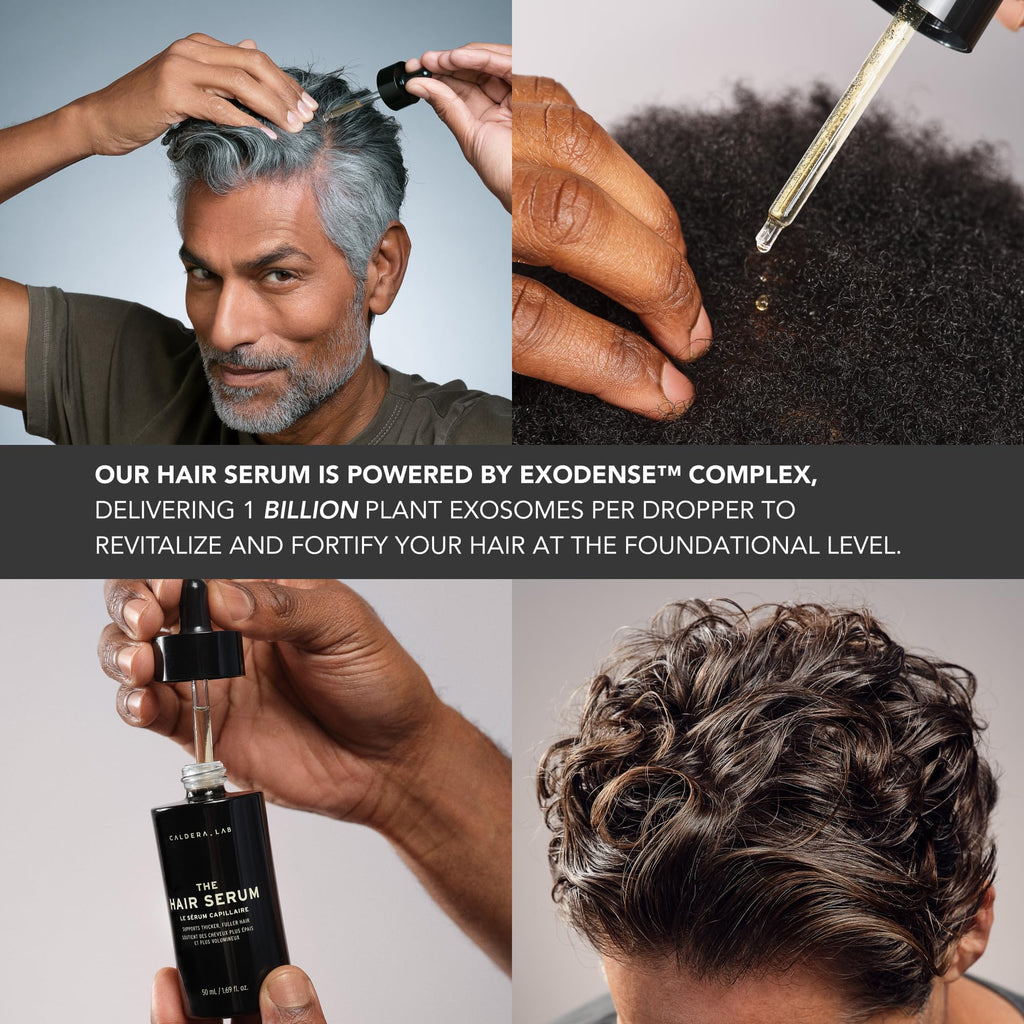 Caldera + Lab The Hair Care System | Men’s Bundle for Healthier, Fuller Hair, Scalp - Focused & Sulfate - Free – Shampoo, Conditioner & Serum Set, Dermatologically Tested - SkinNails&Makeup