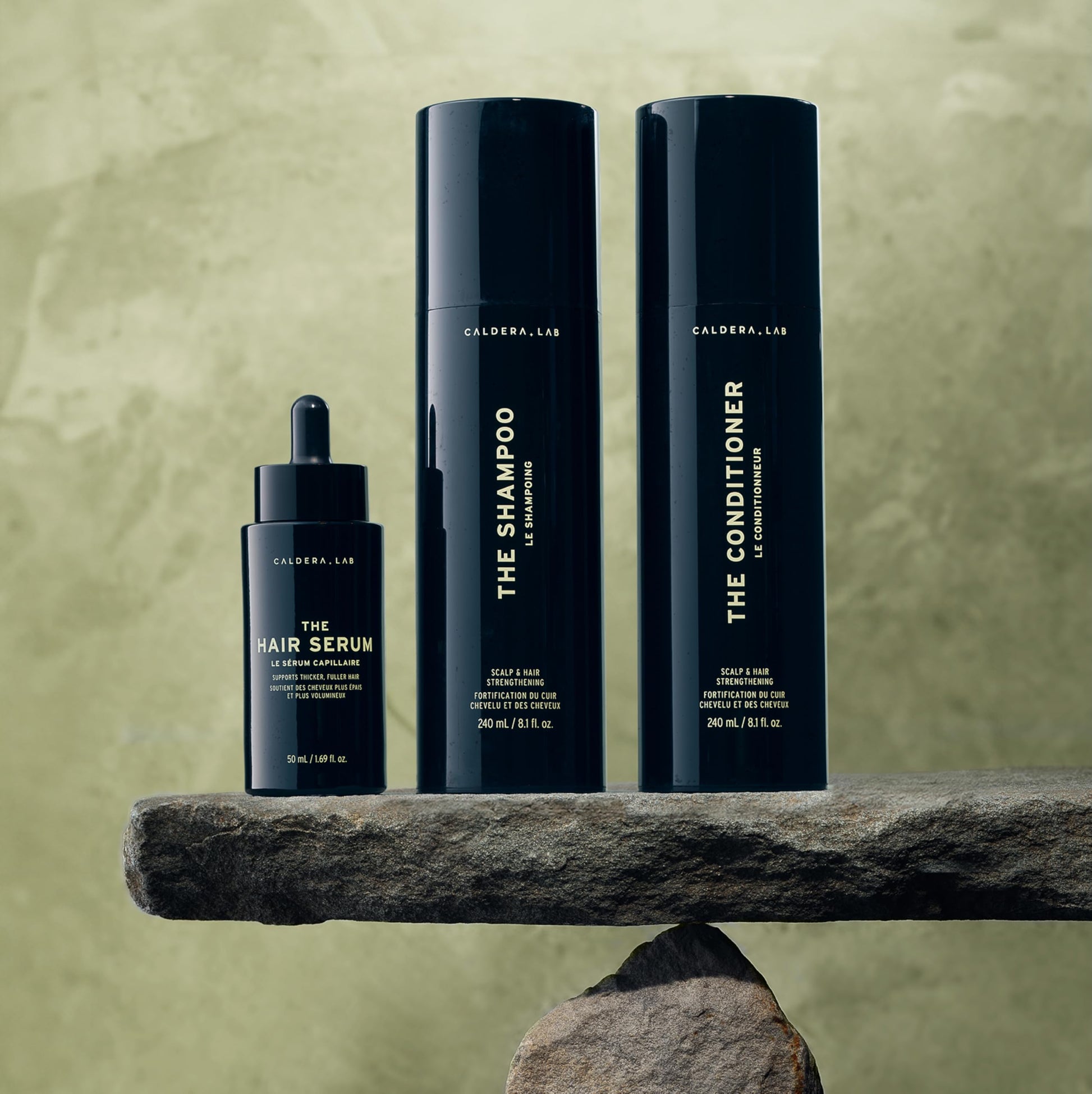 Caldera + Lab The Hair Care System | Men’s Bundle for Healthier, Fuller Hair, Scalp - Focused & Sulfate - Free – Shampoo, Conditioner & Serum Set, Dermatologically Tested - SkinNails&Makeup