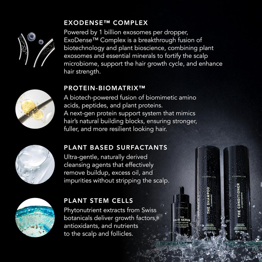 Caldera + Lab The Hair Care System | Men’s Bundle for Healthier, Fuller Hair, Scalp - Focused & Sulfate - Free – Shampoo, Conditioner & Serum Set, Dermatologically Tested - SkinNails&Makeup