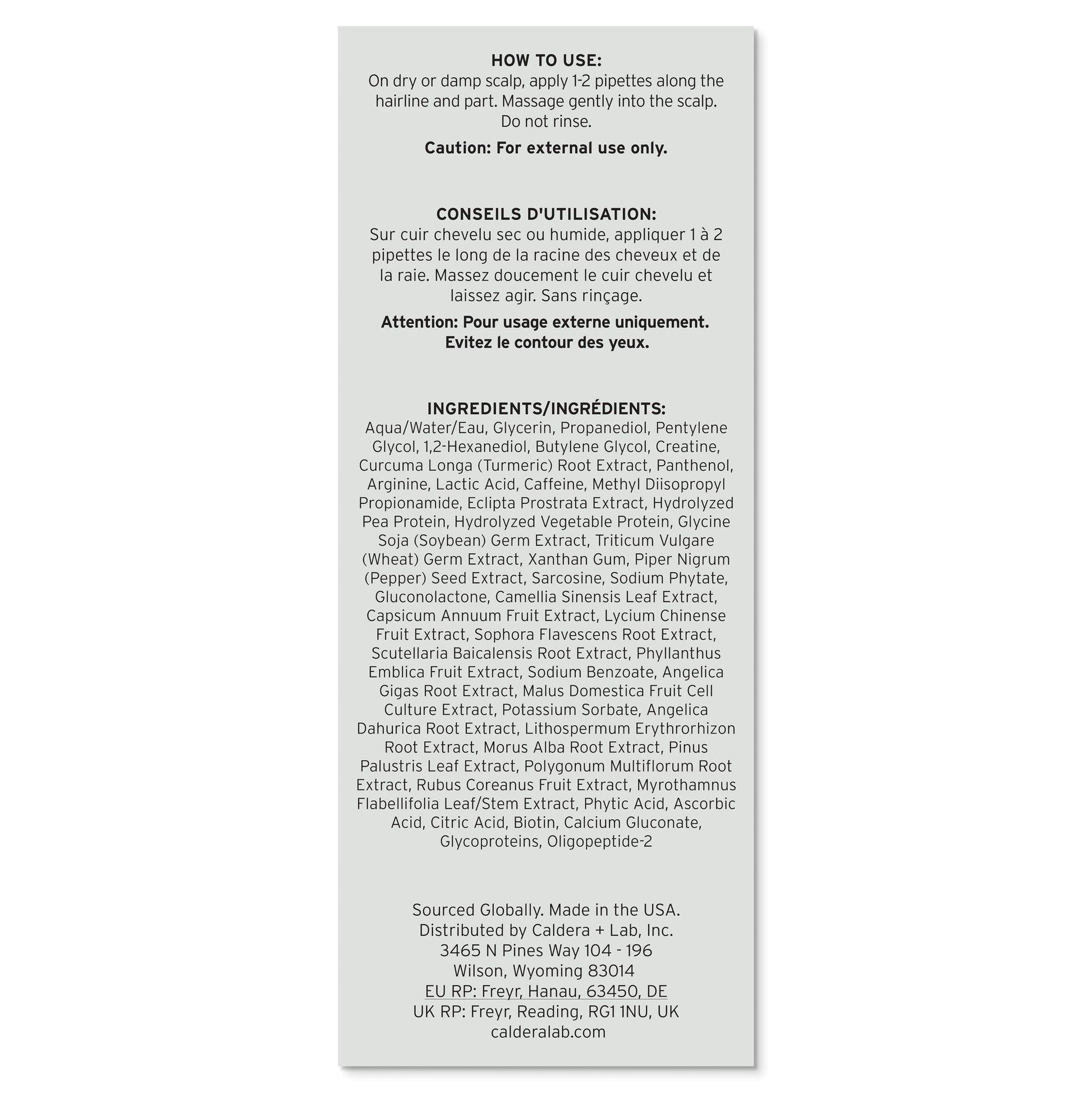 Caldera + Lab The Hair Serum | Men’s Thickening Serum for Thinning & Receding Hair, Supports Fuller & Stronger - Looking Hair, Dermatologically Tested - All Hair Types - SkinNails&Makeup