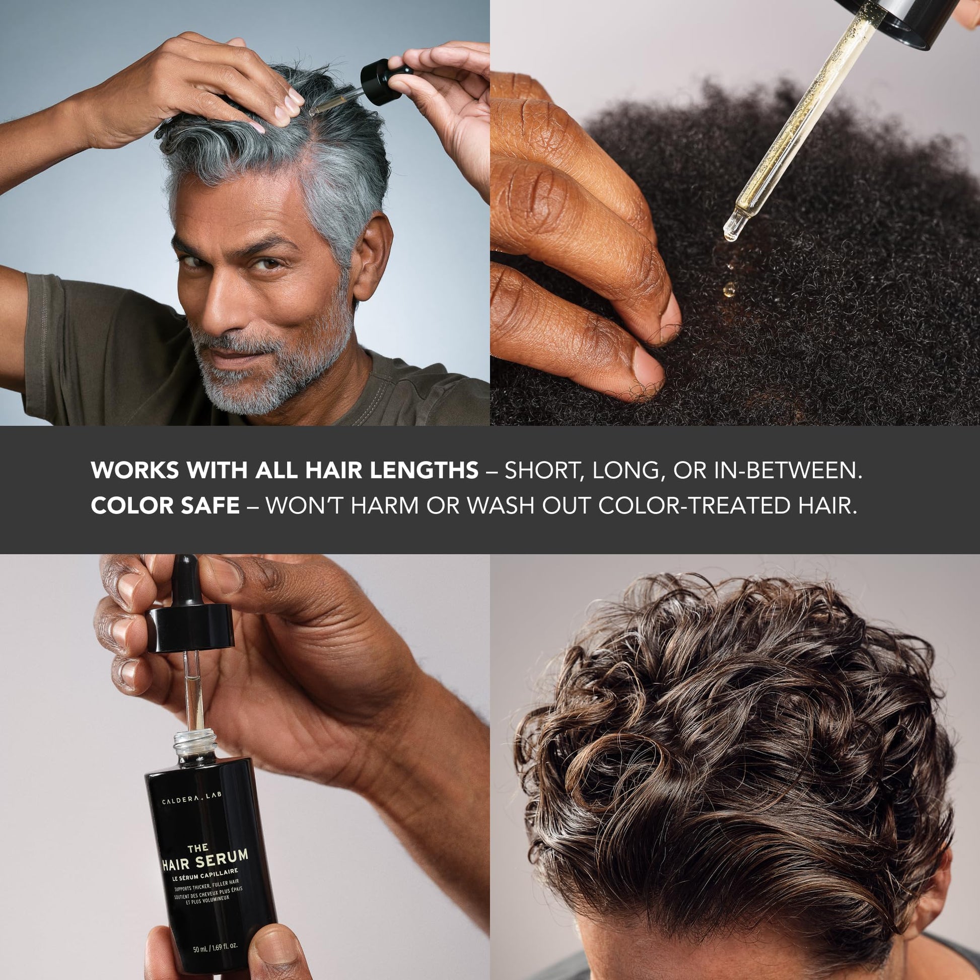 Caldera + Lab The Hair Serum | Men’s Thickening Serum for Thinning & Receding Hair, Supports Fuller & Stronger - Looking Hair, Dermatologically Tested - All Hair Types - SkinNails&Makeup