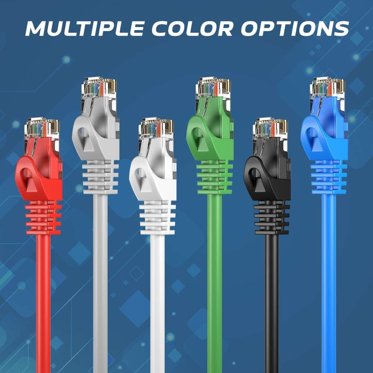 Cat5E 100FT Network Ethernet Patch Cable, 350Mhz Internet Wire, Backwards Compatible with Cat5, for PC, Modem, Router, Consoles for Home and Office, Black - SkinNails&Makeup