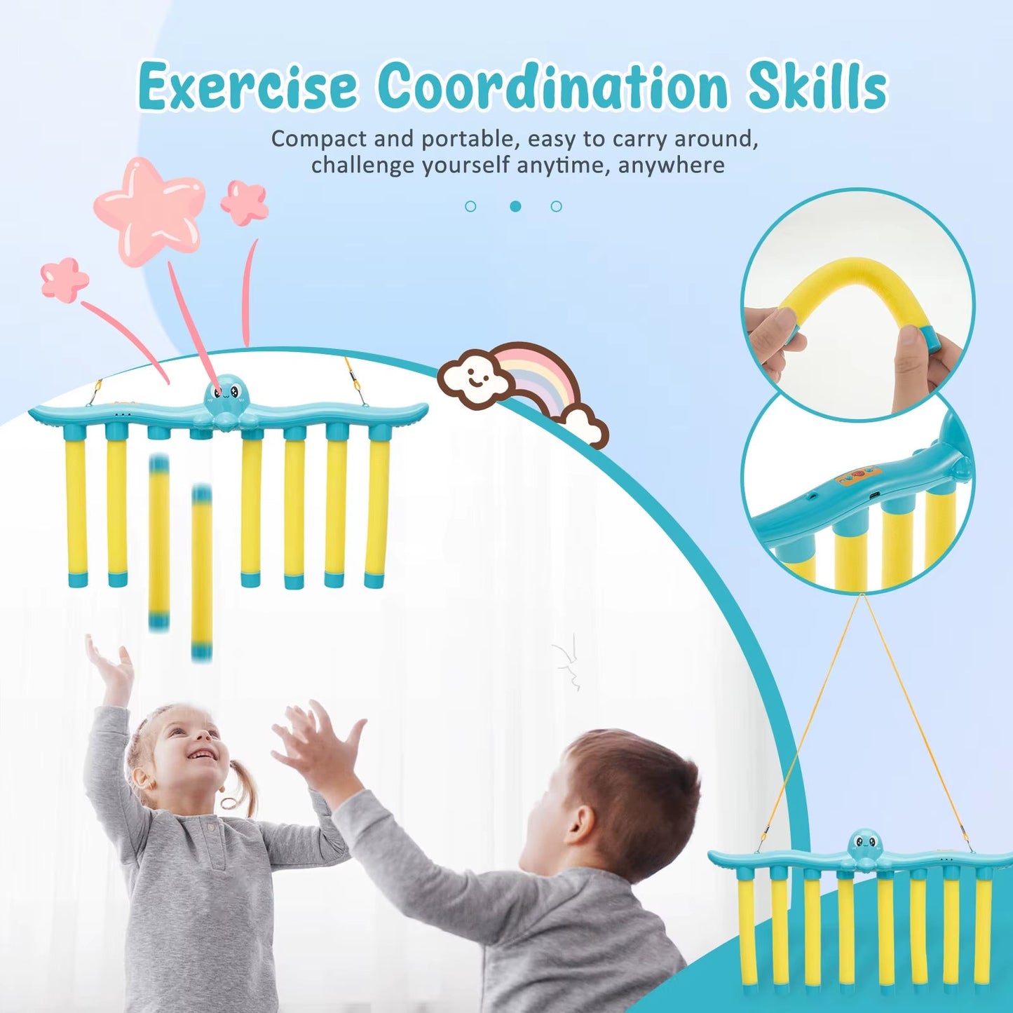 Challenge Falling Sticks Game Kids Stick Catching Toy Training Reaction Hand Eye Educational Parent - Child Interactive Toy Sports - SkinNails&Makeup