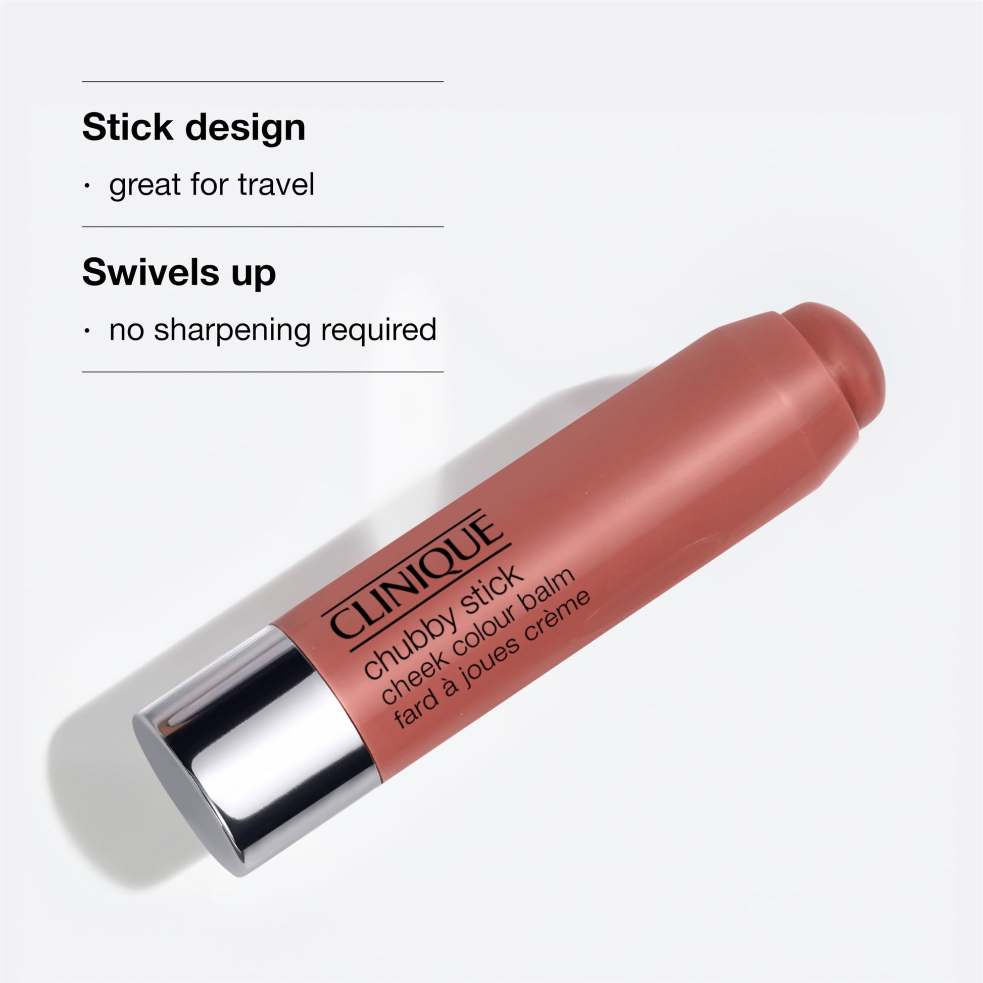 Clinique Chubby Cream Blush Stick Cheek Colour Balm | Blush For Cheeks | Long Lasting + Buildable | Create A Healthy Looking Glow | Perfect For Travel, Amp'd Up Apple, 1 Count - My Store