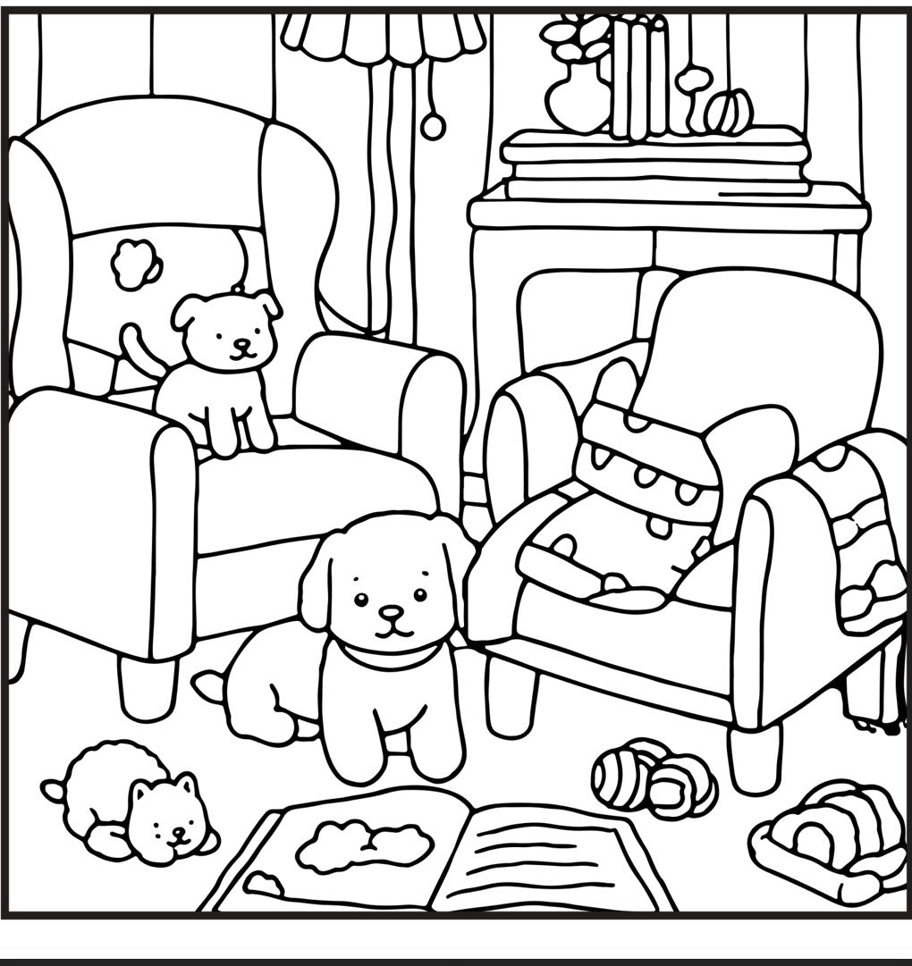 Cozy Nooks Coloring Book PDF, Printable Coloring Pages, Relaxation Activity, Adult Coloring Book, Digital Download - SkinNails&Makeup