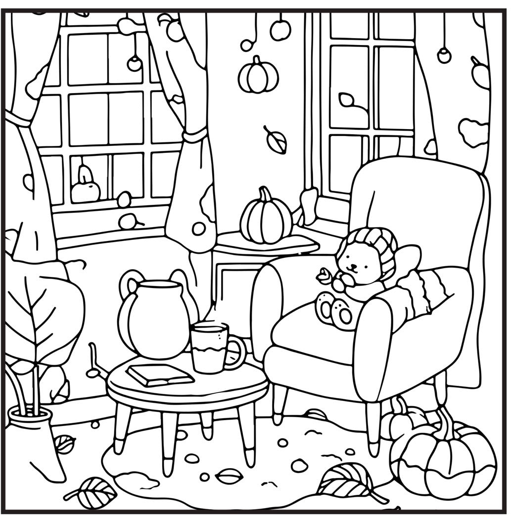 Cozy Nooks Coloring Book PDF, Printable Coloring Pages, Relaxation Activity, Adult Coloring Book, Digital Download - SkinNails&Makeup