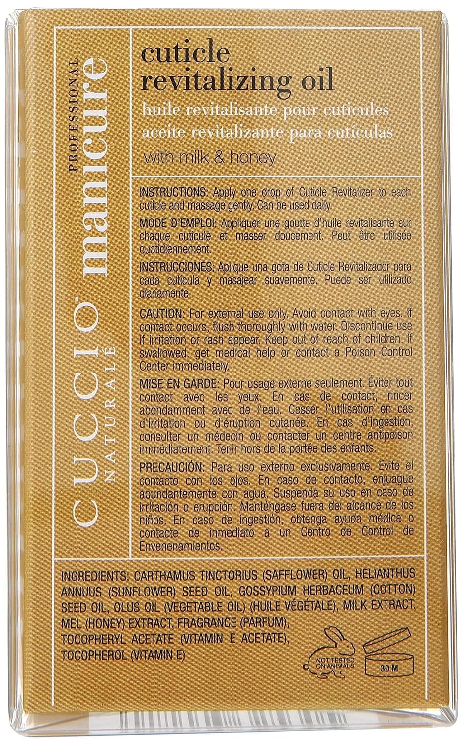 Cuccio Naturale Revitalizing - Hydrating Oil For Repaired Cuticles Overnight - Remedy For Damaged Skin And Thin Nails - Paraben /Cruelty - Free Formula - Milk And Honey - 2.5 Oz - SkinNails&Makeup