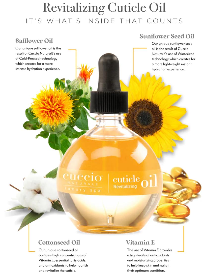 Cuccio Naturale Revitalizing - Hydrating Oil For Repaired Cuticles Overnight - Remedy For Damaged Skin And Thin Nails - Paraben /Cruelty - Free Formula - Milk And Honey - 2.5 Oz - SkinNails&Makeup