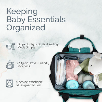Diaper Bag Backpack | Baby Diaper Bags with Changing Station for Mom | Multifunction Travel Back Pack Maternity Baby Bags Waterproof Tote Bag Spacious, Unisex Stylish | Gray - SkinNails&Makeup
