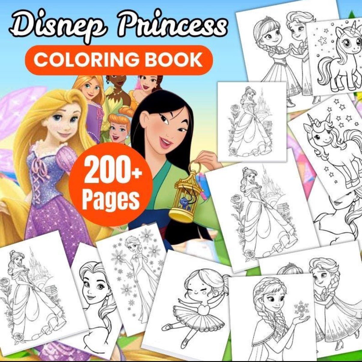 Disneyland Coloring Pages Bundle | 200+ Disney - Themed Printable Coloring Sheets for Kids & Adults | Instant Download Family Fun PDF - My Store