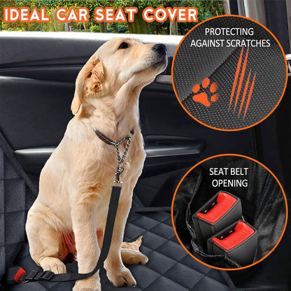 Dog Car Seat Cover, Back Seat Cover for Dogs Pet Car Seat Protector Waterproof Bench Car Seat Cover, Non - Slip Reat Seat Cover Fits Middle Armrest for Most Cars Trucks Suvs - Black - SkinNails&Makeup