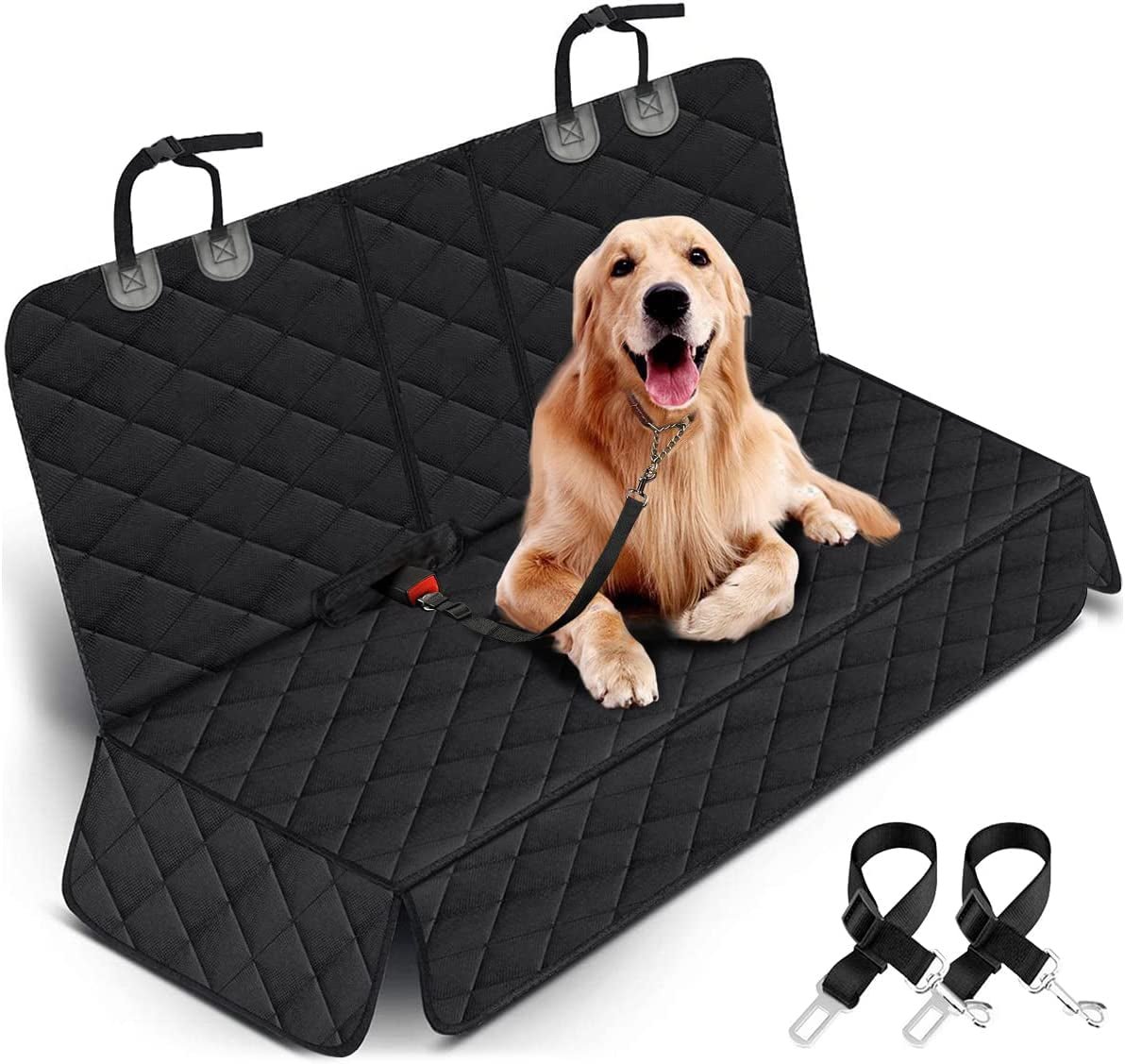 Dog Car Seat Cover, Back Seat Cover for Dogs Pet Car Seat Protector Waterproof Bench Car Seat Cover, Non - Slip Reat Seat Cover Fits Middle Armrest for Most Cars Trucks Suvs - Black - SkinNails&Makeup