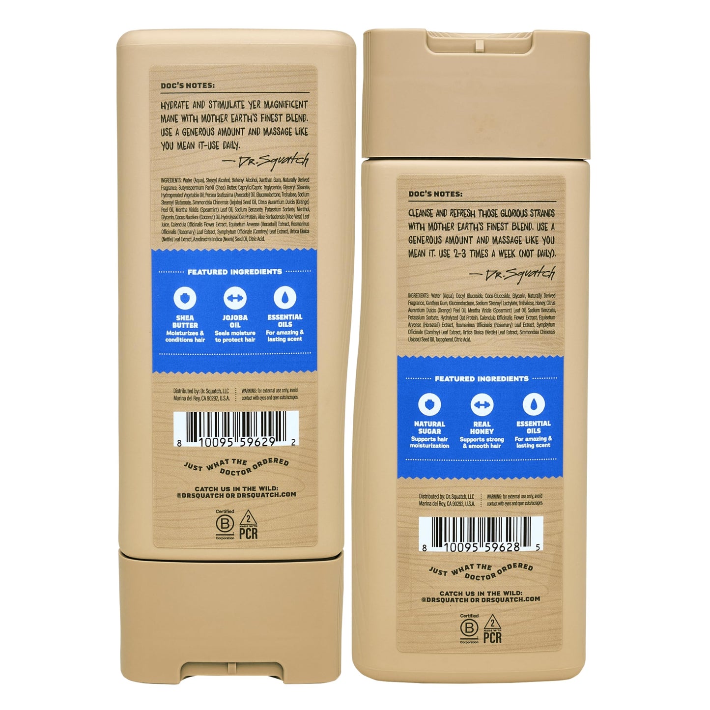 Dr. Squatch Men's Natural Shampoo and Conditioner Set – Sulfate & Paraben Free Natural Shampoo and Conditioner for Men – Scalp Nourishing Formula – Fresh Falls (11 fl oz, 2 - Pack) - SkinNails&Makeup